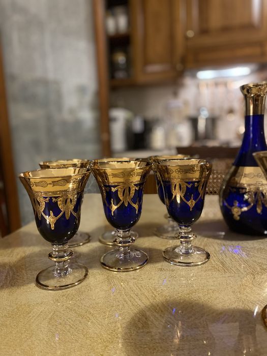 Set pahare in murano +sticla