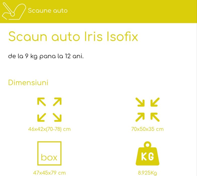 Scaun auto Iris Isofix Lorelli