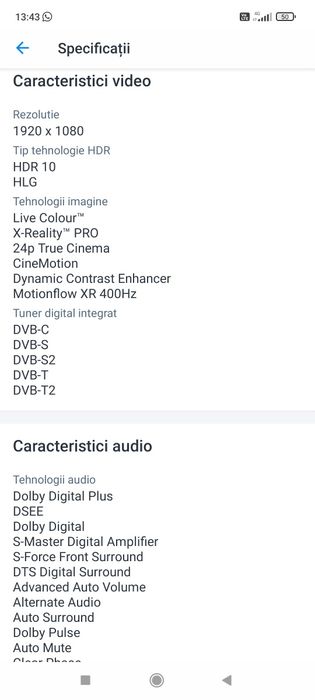 Sony Bravia 43WF660 – pentru piese / display spart