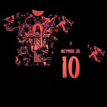 Флуоресцентна футболна тениска на Бразилия#Неймар#10!