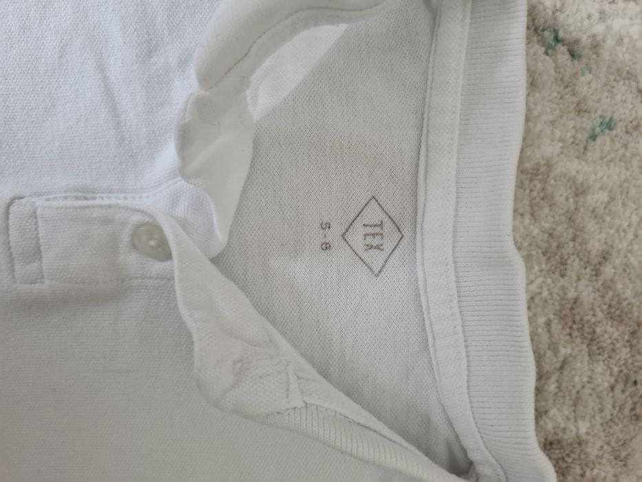 Lot 5 tricouri albe, H&M, Tex, marimea 116