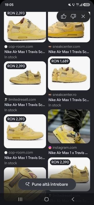 Nike Air Max 1 x Travis Scott Cactus Jack Saturn Gold - Mărimea 40.5