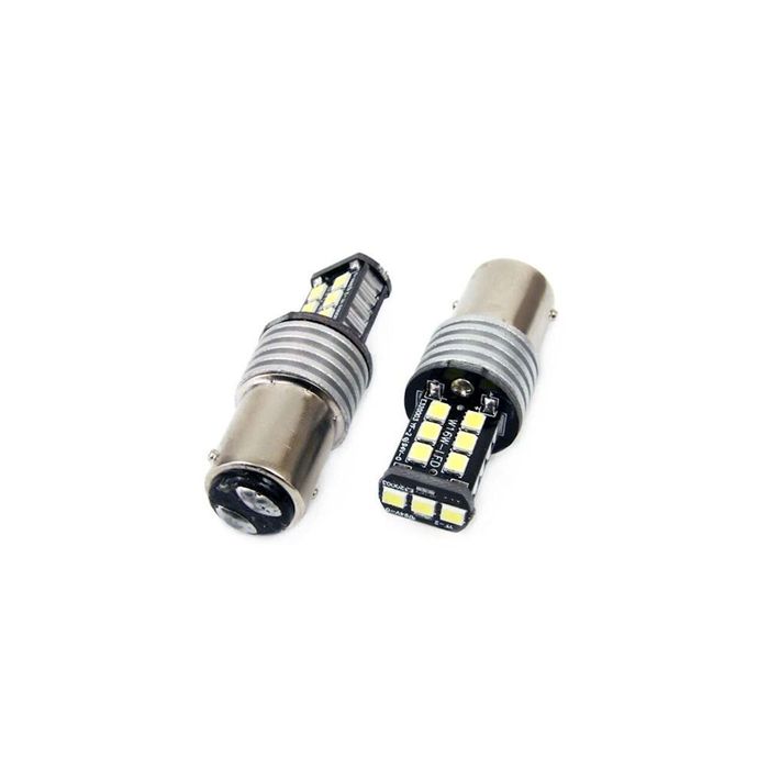 Bec auto LED Canbus BA15D P21W/5W, 12-24V, 7.5W, 15 SMD, Vertex set 2 buc.