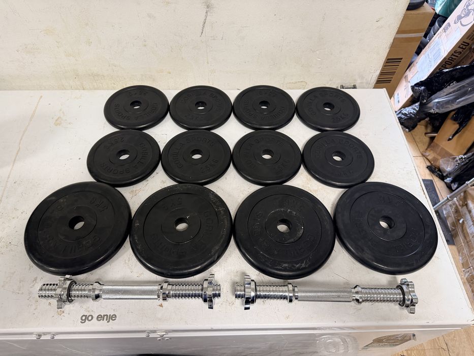 Discuri hexagonale pt. gantere si haltera otel cauciucat 35 kg noi