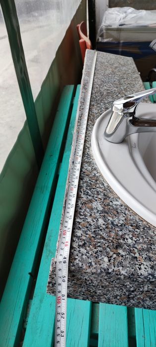 Мивка за баня с плот от полиран ГРАНИТ плюс качествен смесител Амфора