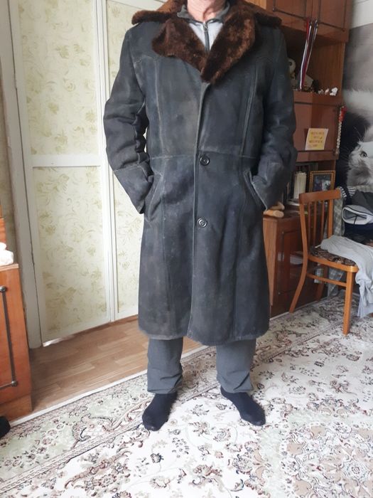 Две дубленки,черная и коричневая из. СССР
