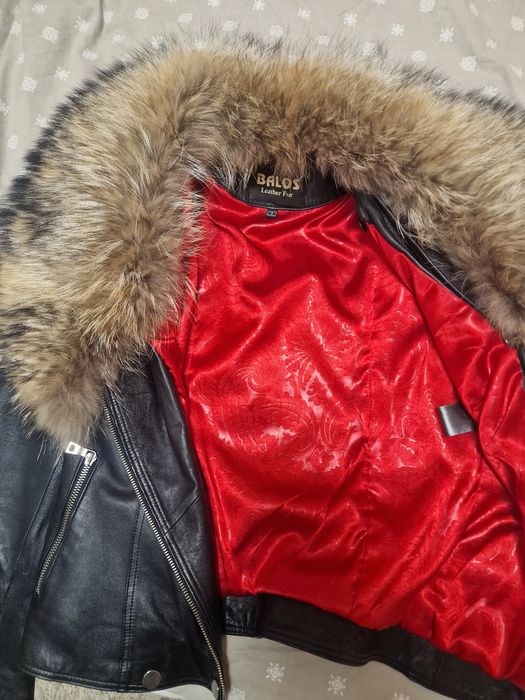 Кожено яке естествен косъм