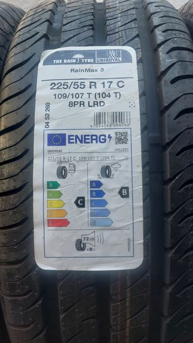 Нови гуми 225/55/17 C Uniroyal Rain Max 4 броя