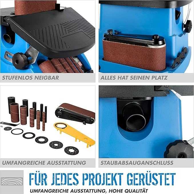 Șlefuitor cu ax/bandă Güde 38353 GSBSM 450 - Albastru