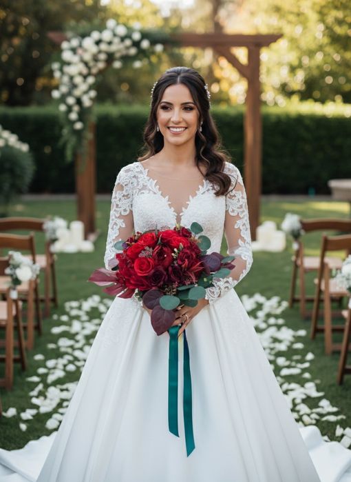 Buchet mireasa / nasa , lumanari