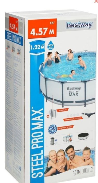 Бассейн Bestway Pro Max, размер 457×457
