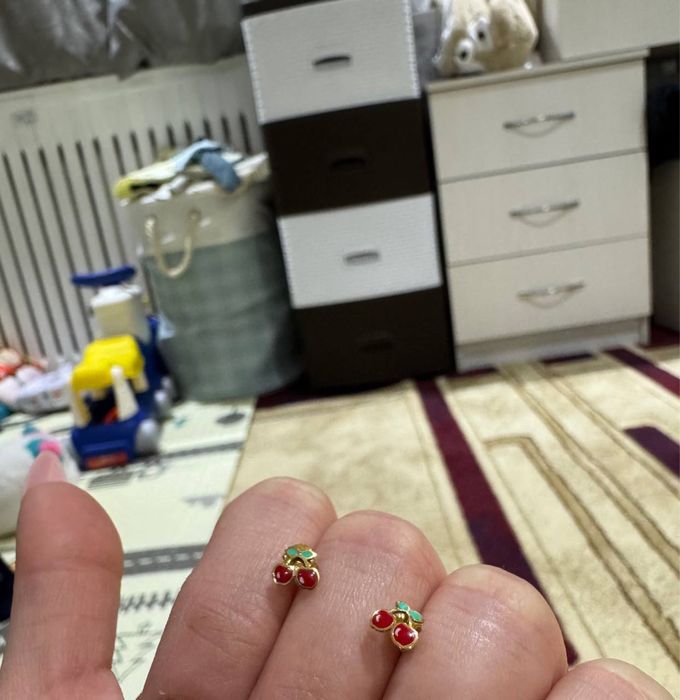 Золотые серьги детские