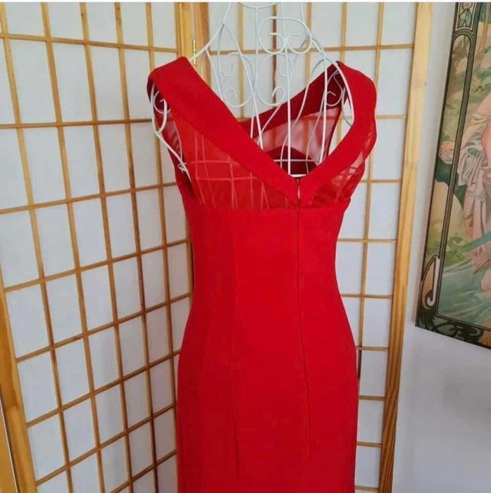 Rochie lunga roșie, marimea S