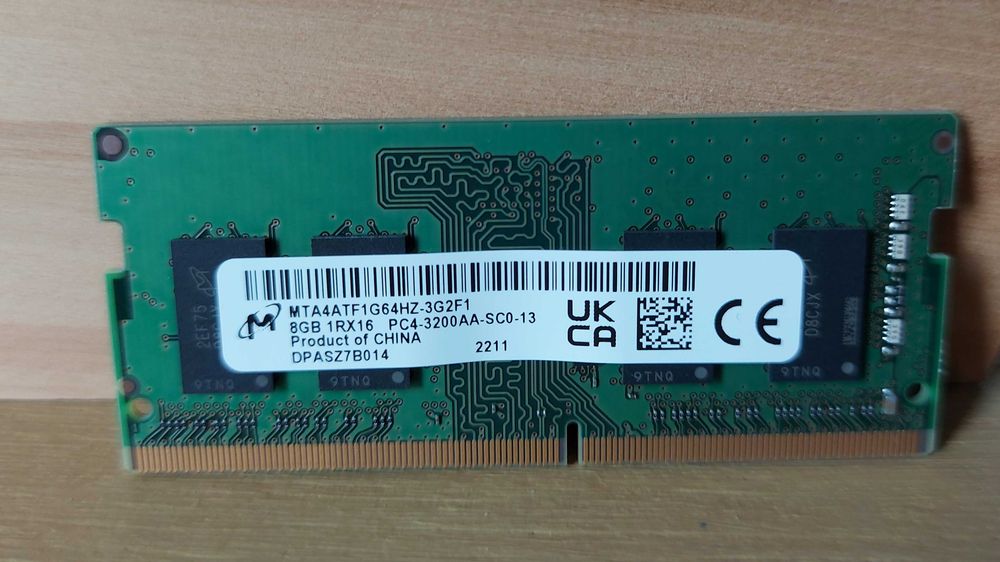 Memorie RAM Laptop 8GB DDR4 Micron, 3200MHz