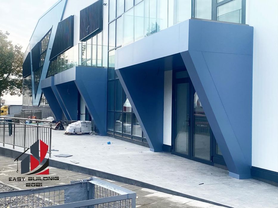 Монтаж на фасади от еталбонд, hpl, керамика