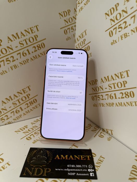 NDP Amanet Braila Iphone 17 Pro( 48499)