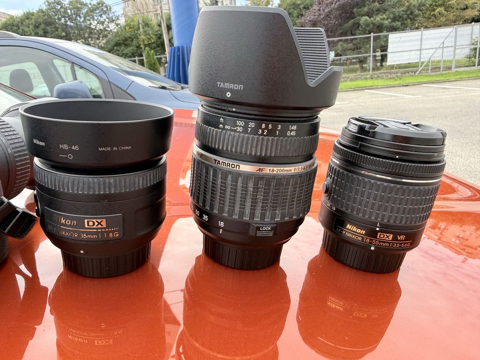 Aparat foto DSLR Nikon D5300, 24,2MP Black + 4 Obiective:  AF-P 18-55mm VR, AF-nikor 16-85mm 1,3.5 5 6 GED DX, obiectiv AF-