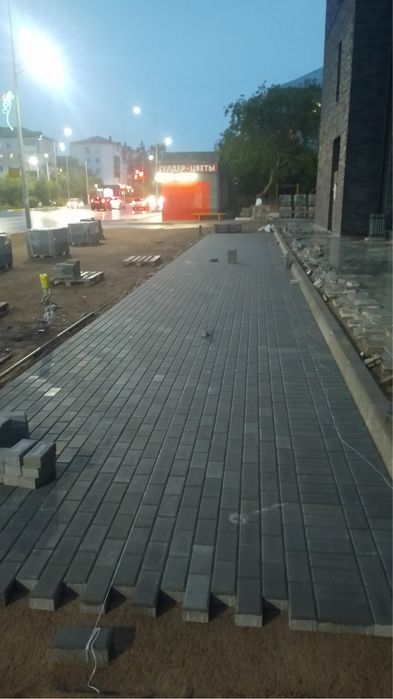 Укладка брусчатки и асфальта