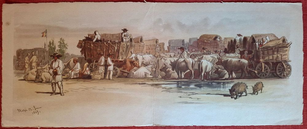 Cromolitografii - Preziosi - Bucurestii in 1869
