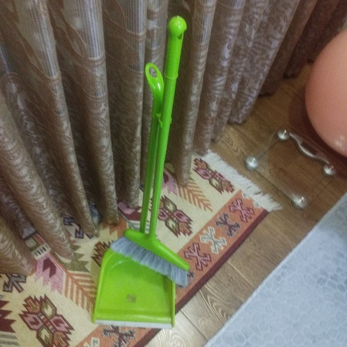 Веник с совком для уборки