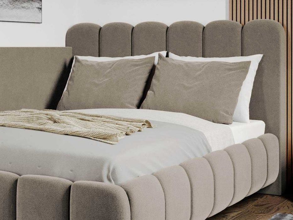 Pat Tapitat colt Bari Cappuccino Velluto 29 somiera rabatabila si lada