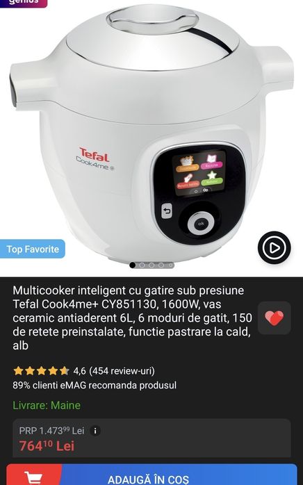 Tefal Cook4me+ si Tefal Extra Crisp
