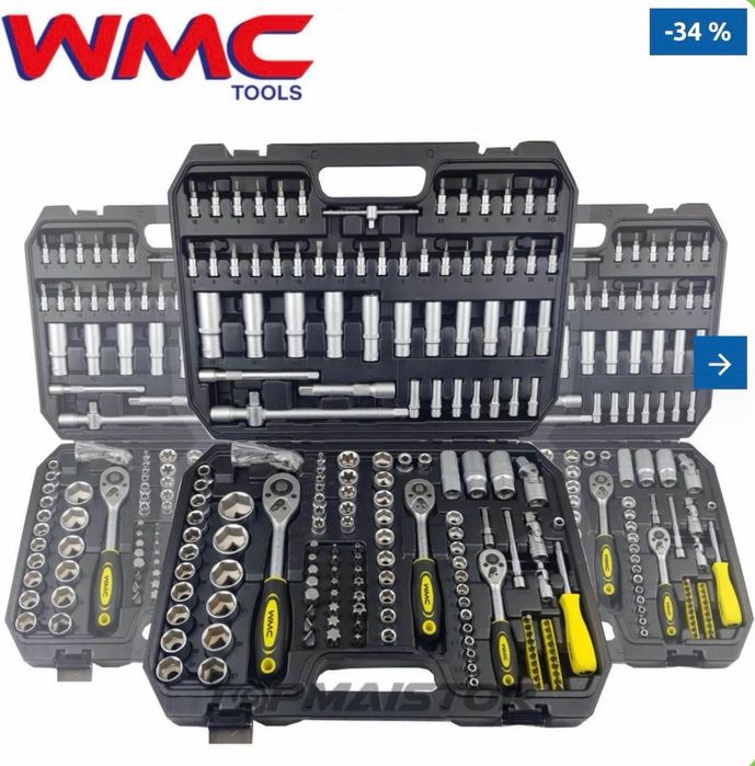 КУФАР С ИНСТРУМЕНТИ 172Ч WMC Гедоре с 3 бр тресчотка