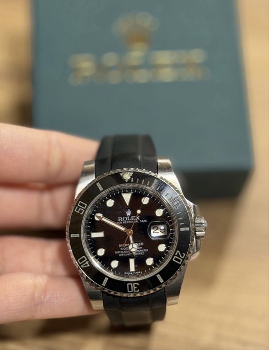 Мъжки часовник Rolex Submariner Date (Черен) – Сапфир кристал, Стомана 904L + Кутия