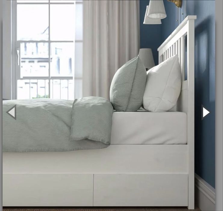 Pat ikea hemnes plus somiera plus 4 cutii depozitare