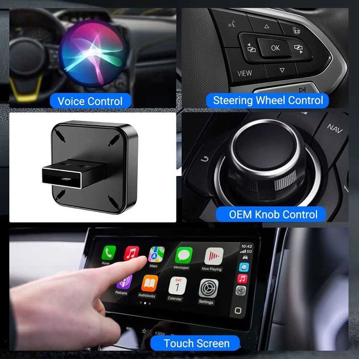 Android auto Carplay адаптер car play android безжичен wireless донгъл dongle Apple carplay Iphone