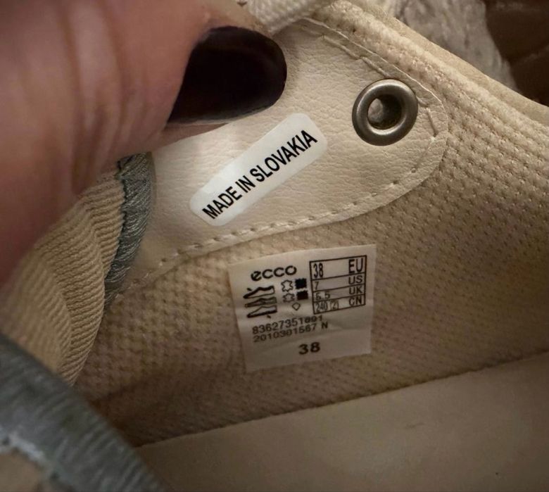 Кроссовки ECCO из натуральной кожи 38 размер