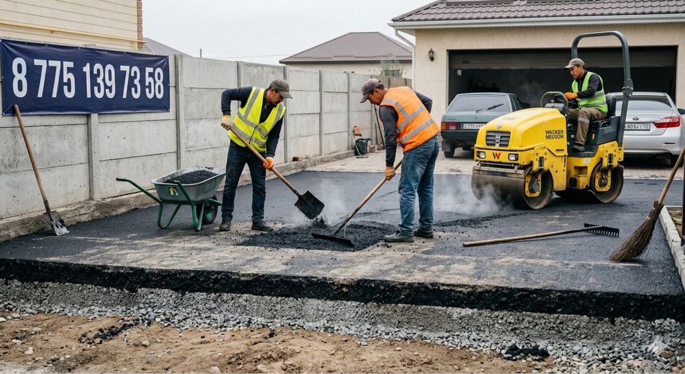 Асфальт ремонт дороги, асфальтирование дворов
