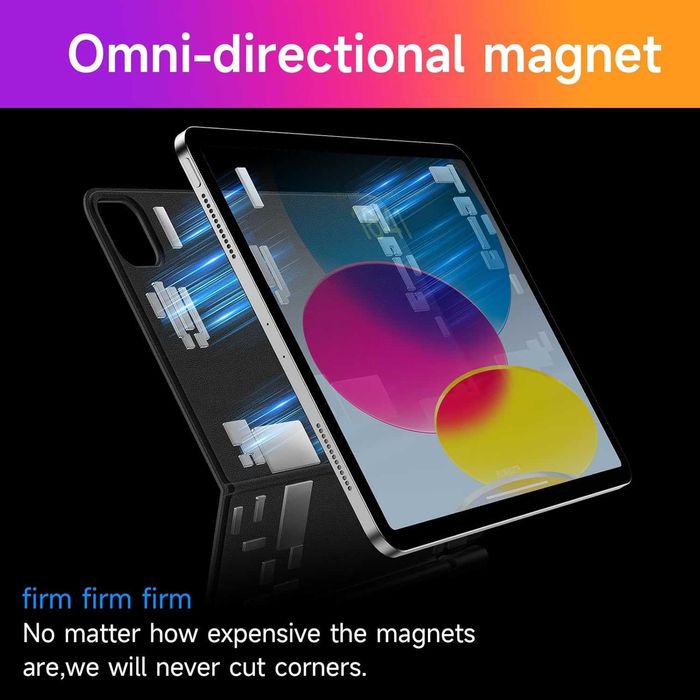 Магнитна клавиатура HOU с тъчпад за iPad Pro 11 и iPad Air (Нова)