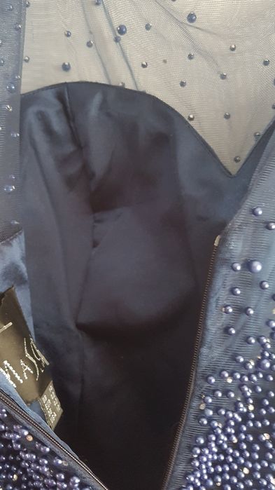 Официална стилна рокля с перли