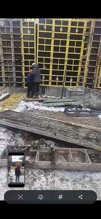 Бетонные работы с опалубки