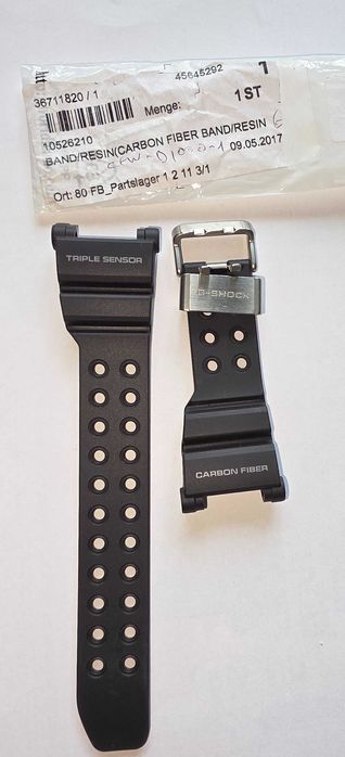 Нова оригинална каишка Casio Black Carbon Fibre Band
