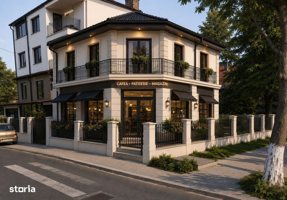 Casa pe colt cu deschidere de 13 ml și urbanism ce permite etajare.