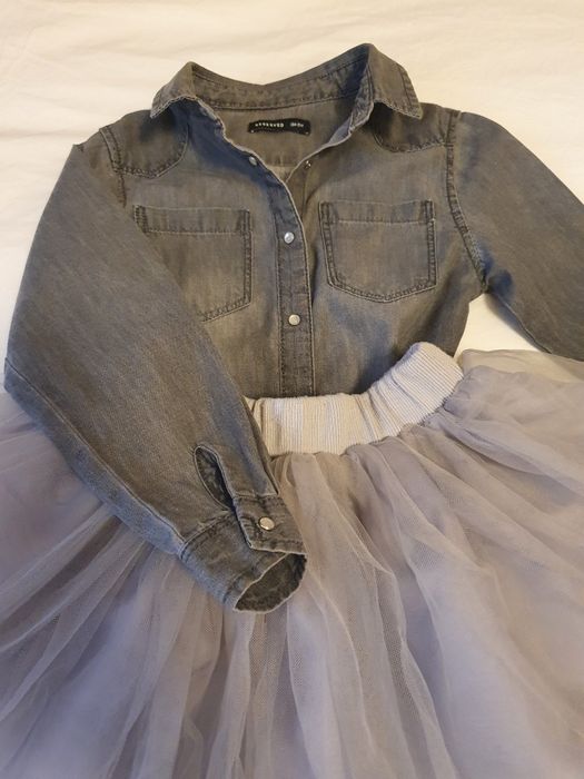 Fustite  si camasa blugi