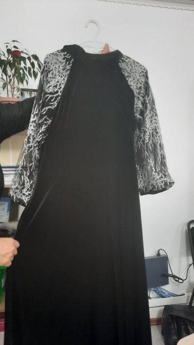 Платье бархатное чёрное 15000₸ турецкое