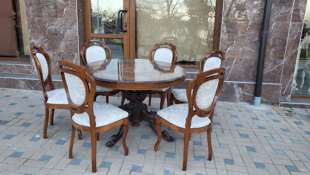 Барокова комплект маса със 6 бр столове