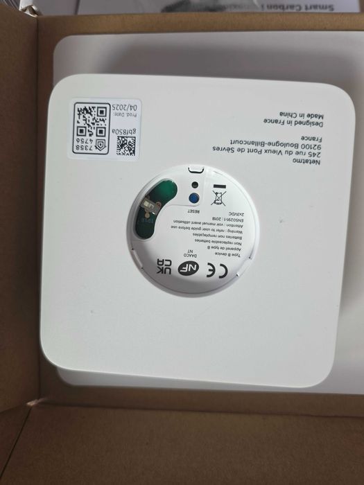 Detector inteligent de monoxid de carbon Netatmo, Wi-Fi, baterie 10 ani, alarmă 85 dB