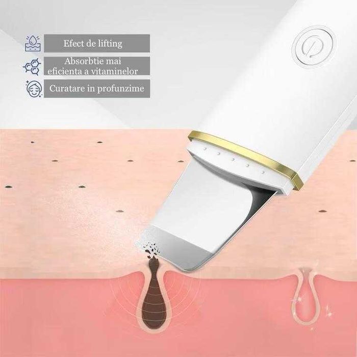 Aparat de curatare faciala cu ultrasunete,lifting ten