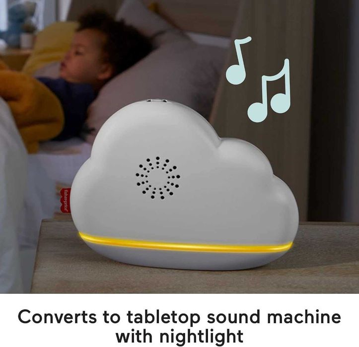 Fisher-Price Rainbow Showers – Музикална въртележка за кошара и успокояваща нощна лампа