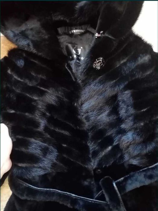 Шуба мутоновая с норкой