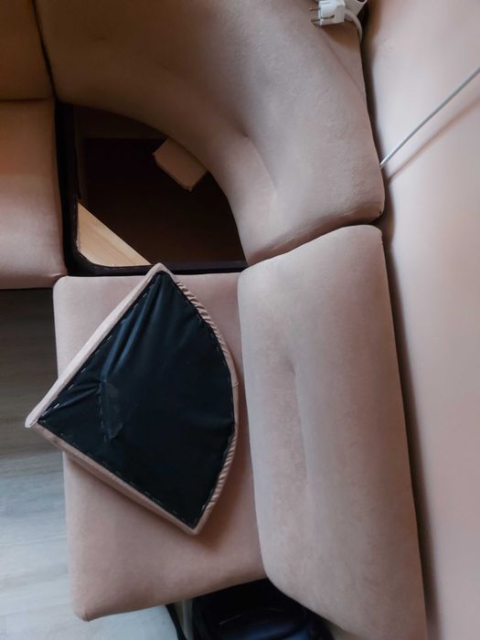 Диван ъглов - в кафяво и бежово