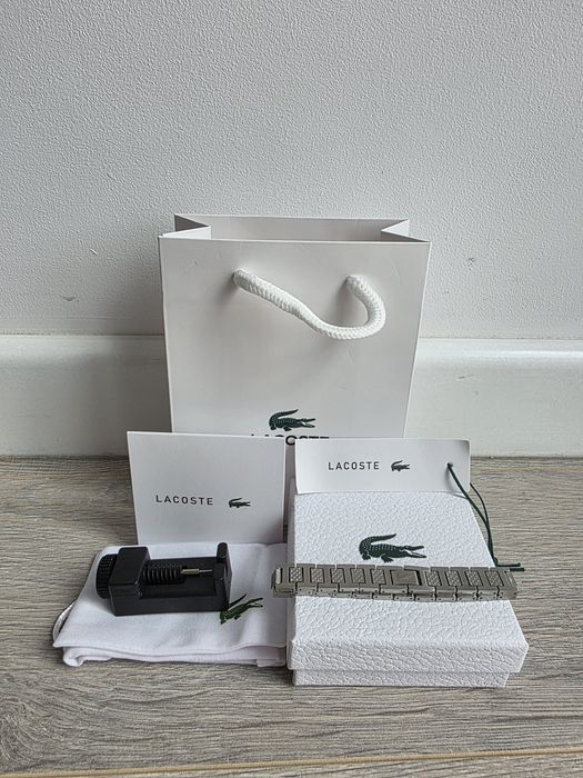 Bratara Lacoste - 21cm - Argintiu