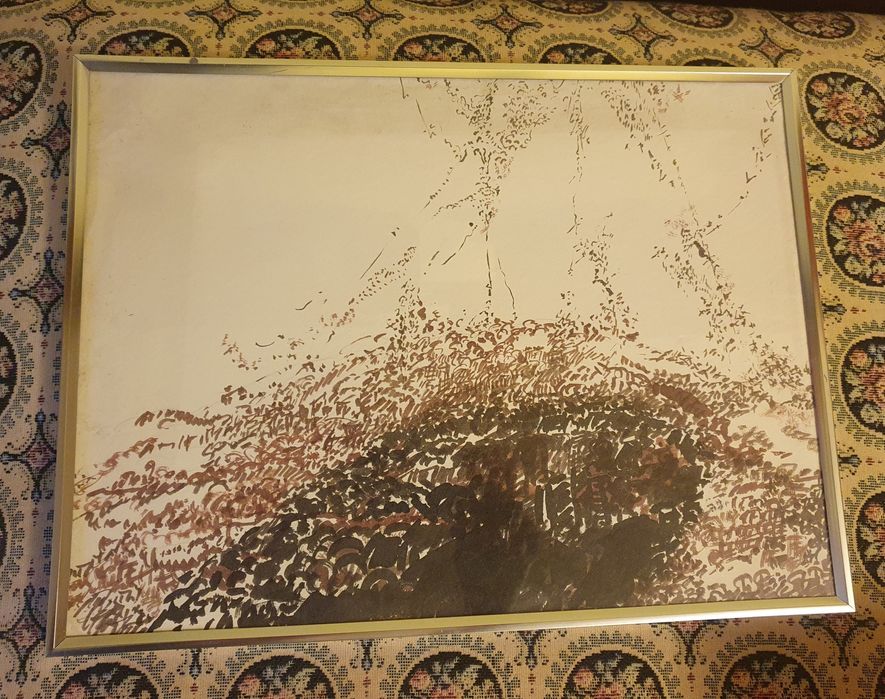 Tablou : pictura pe coala semnat JJF