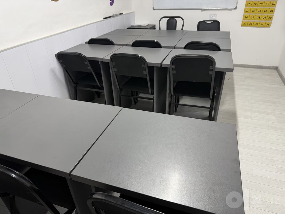 Oʻquv markaz uchun parta va stullar sotiladi. Partalar katta va kichik