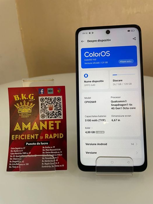 Oppo A40 128gb Amanet BKG
