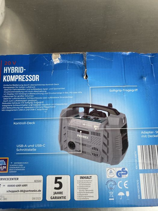 Компресор Shceppach и FERREX хибрид многофункционален